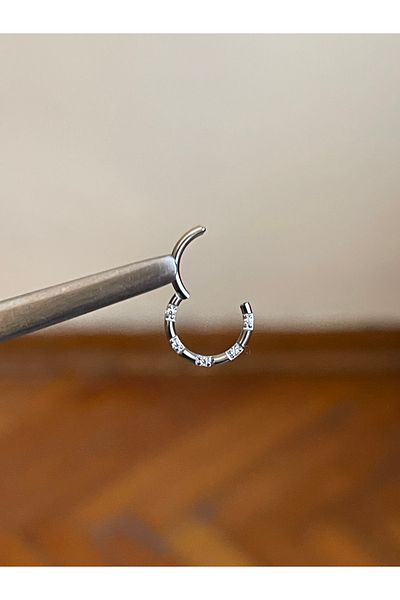 Rupen Kraft 316 L Surgical Steel - Atomic Stone Cartilage Piercing, Rook Orbital Helix Septum