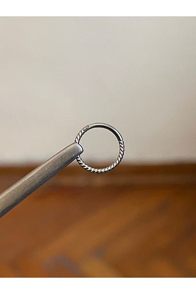 Rupen Kraft 316 L Surgical Steel Twisted Cartilage Piercing Rook Orbital Helix Septum Piercing