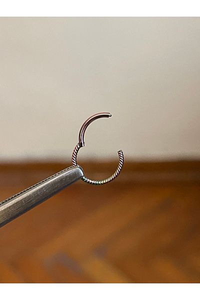 Rupen Kraft 316 L Surgical Steel Twisted Cartilage Piercing Rook Orbital Helix Septum Piercing