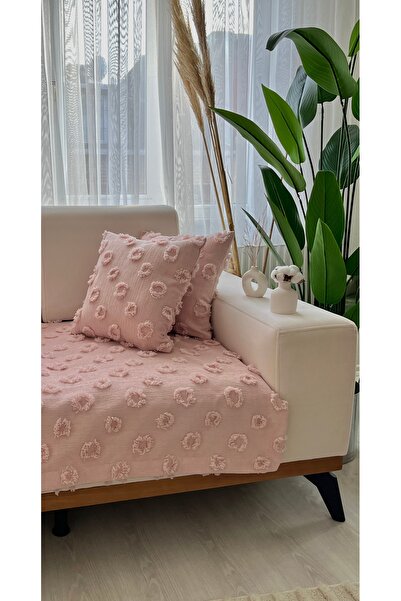 best house decor 1 Kişilik Oturma Yerini Kapatan Ponpon Berjer Örtüsü 80x120