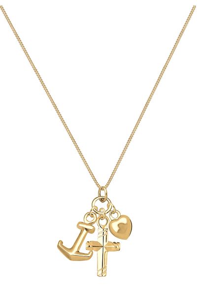 ELLI Necklace Ladies Anchor Heart Cross Pendant In 925 Sterling Silver