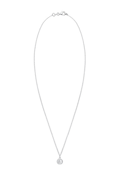 ELLI Náhrdelník Platelet Iniciály Letter A Minimal v 925 Sterling Silver