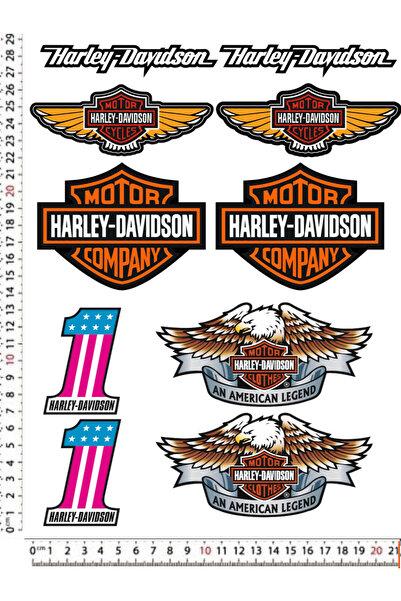 Limitless Design HARLEY STİCKER SETİ A4 MOTORSİKLET KASK