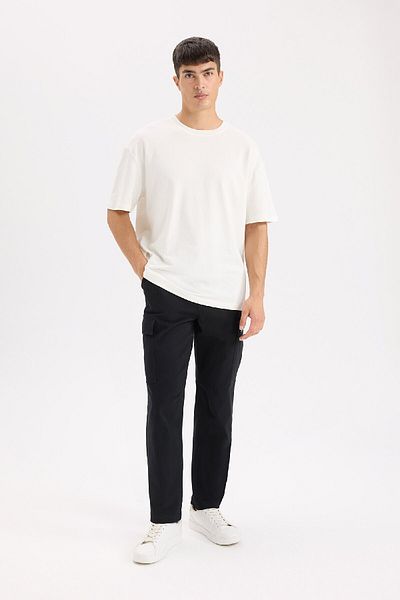 DeFacto Relax Fit Trousers Straight Leg with Cargo Pockets D5967Ax25Sp
