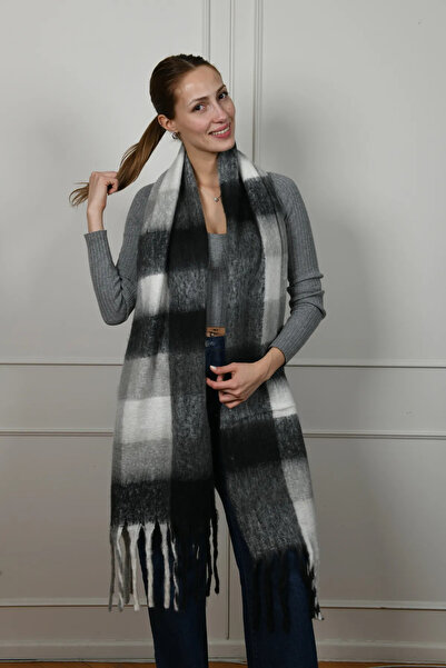 novon Angora Texture Color Block Χαρτοκορδόλα με λεπτομέρεια με χοντρές άκρες...