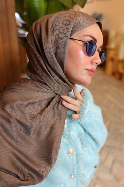Silk Home Deluxe Mink Tie Dye Patterned Jacquard Shawl