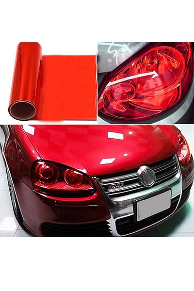 MeyZone 9 Meters Red Headlight Stop Film - 30cm X Scratch Scratch Blocking Foil