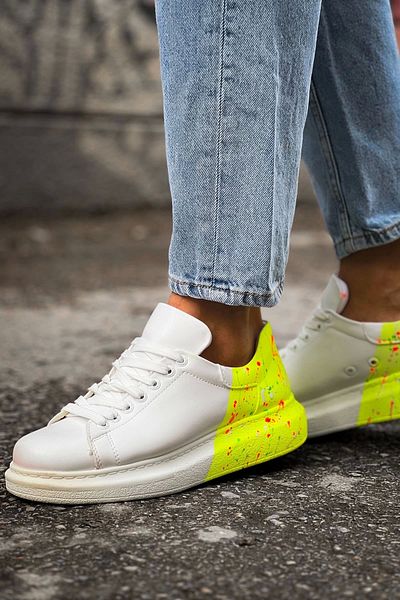 Chekich Ch254 Cbt Pittura Ανδρικά παπούτσια 502 Neon Yellow Heel Splush