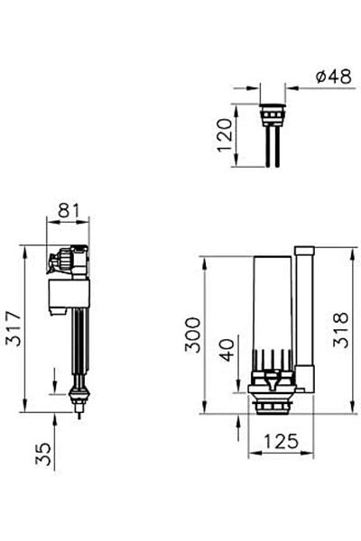STOREMAX Plus 330B4210 Inner Set, for Reservoirs with Water Inlet from the Bottom, 3/6 L Star Buy Bz 1087243