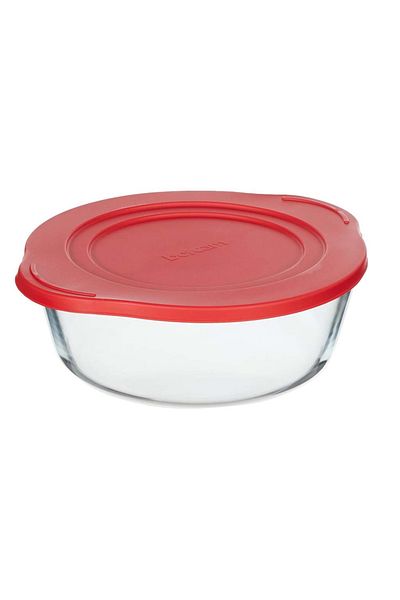 Paşabahçe Round Plastic Borcam with Red Cover - Pasabahce, 2100 Cc