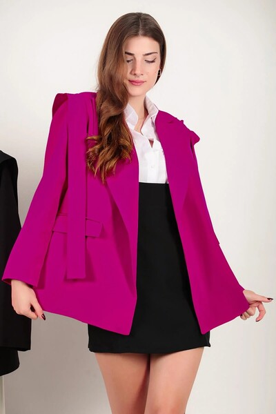 TANISA Zaven Omzu Kuşaklı Blazer Ceket TNS-4395