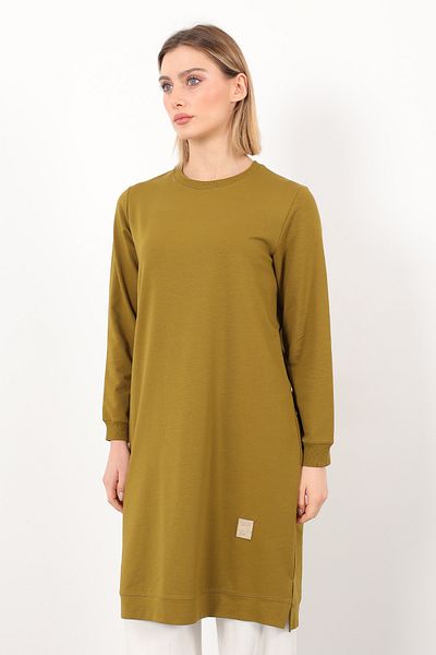 Linvey Gift Fashion Crew Neck Two Thread Comfortable Fit Tunic Plus Size Hijab Clothing (K7191 Long)