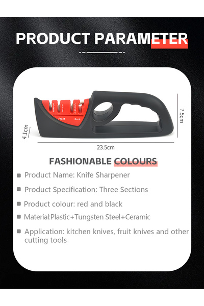 COOYA Knife Sharpener,premium Durable With Lid,non Slip,use For Repair,polish,sharpen,Mom Chef's Gift
