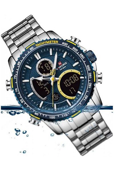Naviforce Digital Analog Alarm And Illuminated Men's Wristwatch