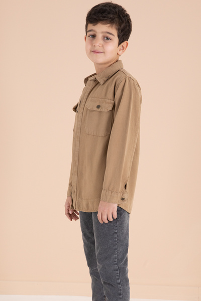 Cansın Mini Σετ 3 τεμαχίων για αγόρια - μαύρισμα πουκάμισο, τζιν παντελόνι, τσέπες - 19968