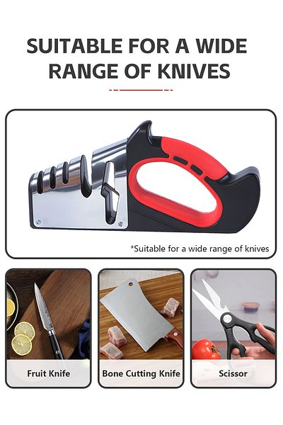 fulina Knife Sharpener,5 In 1 Durable Non Slip,Use for Repair,Polish,Perfect for Household Chef’s Choice