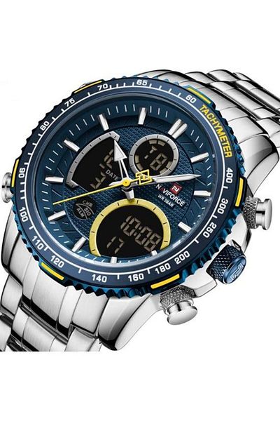 Naviforce Digital Analog Alarm And Illuminated Men's Wristwatch