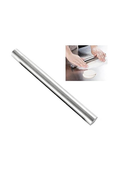 Güneş Krom Dekorasyon GKD 49 CM Paslanmaz Alüminyum Oklava Pratik Hamur Yufka...