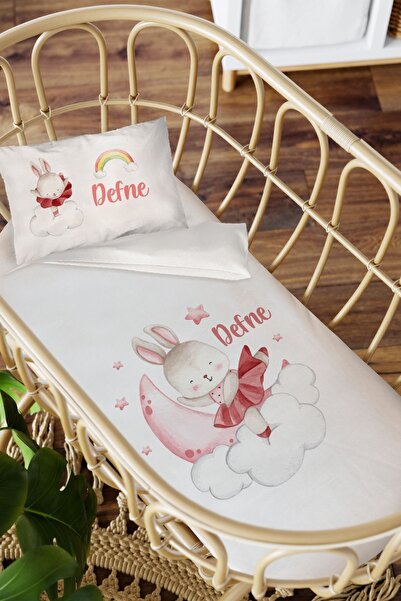 Homamia Isme Özel Anne Yanı 60x100 Beşik Uyku Nevresim Takımı