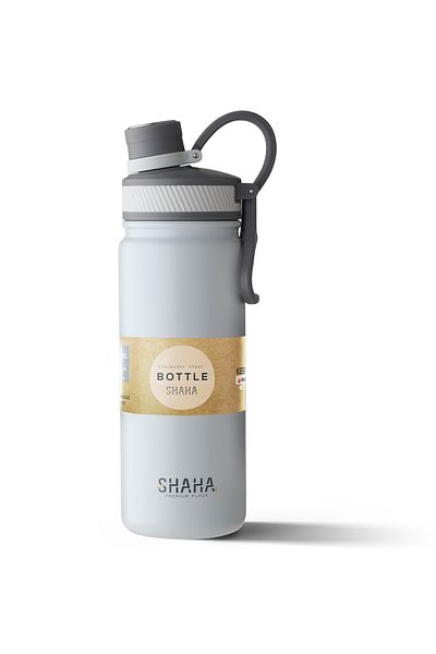 SHAHA VACCUM BOTTLE SPORT 680 ML GREY