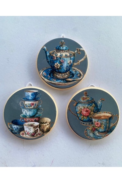 ZeyMin Art Vintage Mutfak 3lü Duvar Süsü