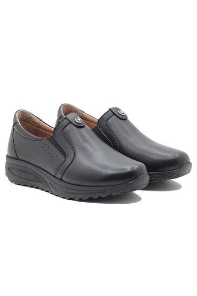 Barmea Pantofi de mers zilnic pentru femei din piele naturală - 875 negru