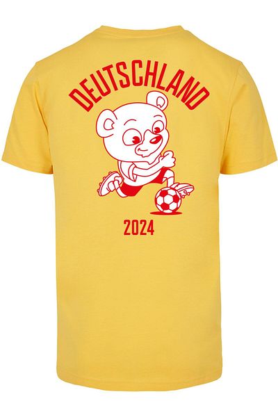 Mister Tee T-Shirt mit Fußball-Bär in Uni-Optik
