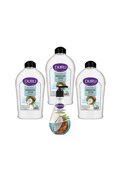 Duru Moisture Therapy Coconut Liquid Soap 1.5 Lt 3 Pcs + 500 ml 1 Pcs