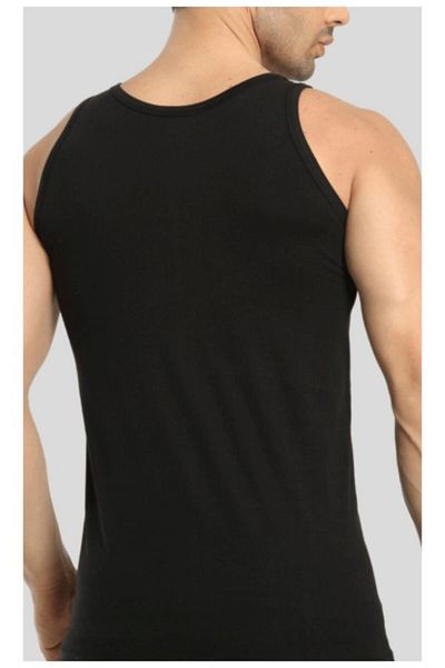 Tutku 4-Piece Ribana 100% Cotton Combed Black Color Men's Undershirt