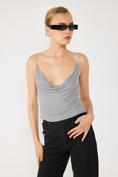 No Matter What Degaje Collar Stone Embroidered Ball Bodysuit