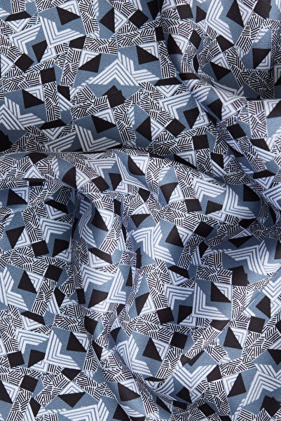 ALTINYILDIZ CLASSICS Чоловіча чорно-сіра хустинка з візерунком