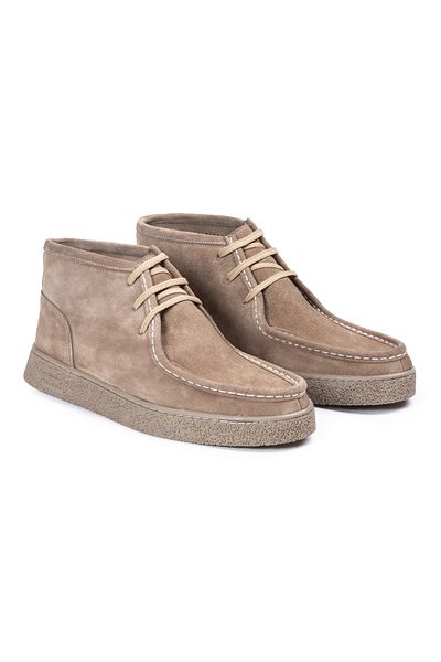 SELİN SOYLU Genuine Leather Lace-Up Men's Casual Boots