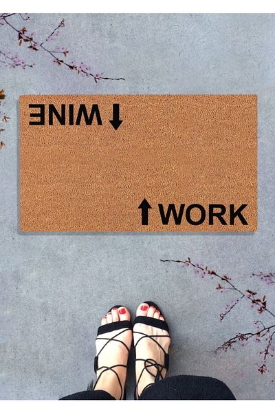 DefLife Home Work Wine Door Mat Koko Mat