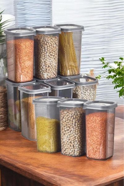 Rossel Premium Pack of 12 Smoked Luxury Storage Containers with Label Gift