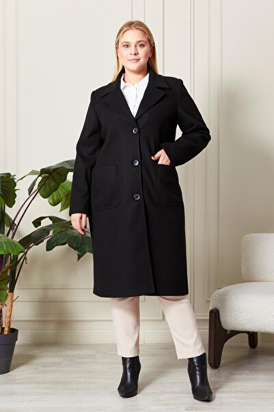 Ferace Women's Plus Size Cashmere Coat