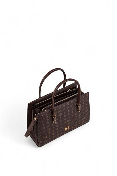 Bilik Deri Monogram Brown Women's Handbag Ri̇v 138-Mn