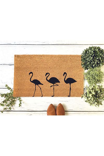 DefLife Home Flamingo Door Front Koko Mat