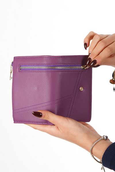 Newish Purple Stylish Function Women's Wallet and Card Holder
