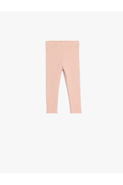 Koton Basic Long Leggings with Elastic Waist of Cotton
