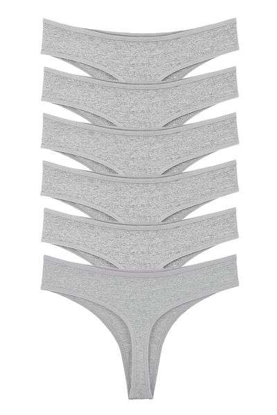 ALATURKA İÇ GİYİM Women's Brazilian Thong 6 Pack Set - Kts1169