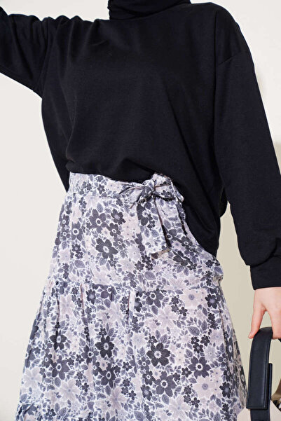 VOLT CLOTHİNG Kadın Çiçek Desenli Etekli İkili Takım