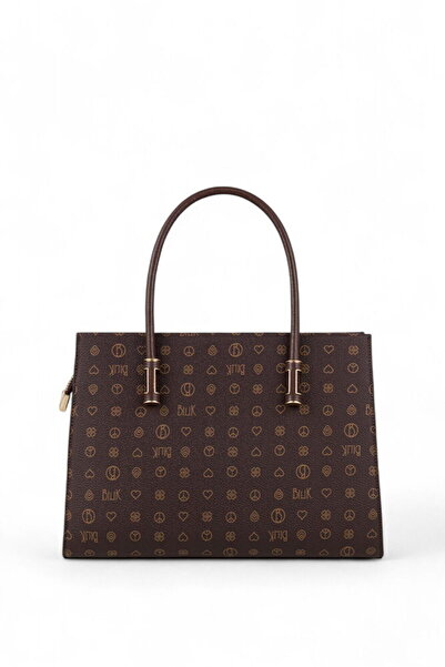 Bilik Deri Monogram Brown Women's Handbag Ri̇v 138-Mn
