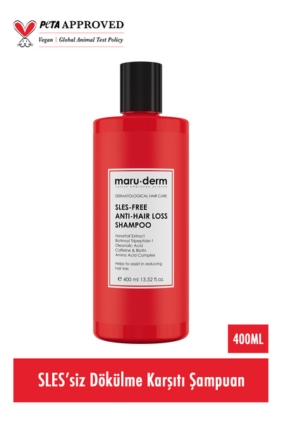 Maru.Derm 400 مل شامبو نباتي خالي من الكبريتات وخالي من الملح - لجميع أنواع الشعر