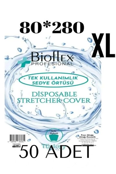 bioflexprofessıonal tek kullanımlık sedye örtüsü Disposable Stretcher Cover - Disposable Stretcher 50 PCS, Size 80*280 CM