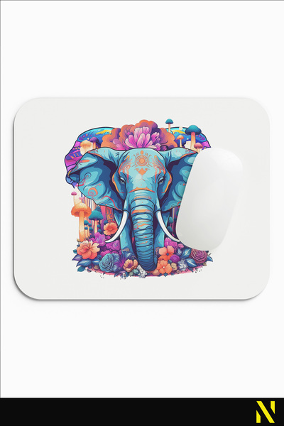 nilizma Mousepad ergonomic colorat cu model elefant, bază anti-alunecare, pen...