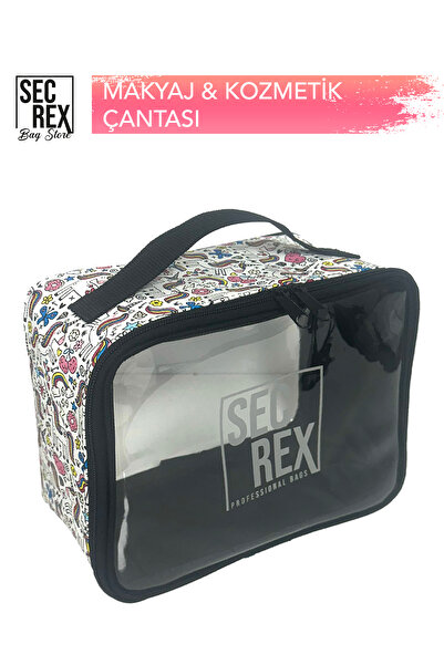 SECREX Веганська шкіряна косметичка з малюнком єдинорога