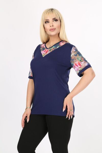 Moday Μπλούζα με κοντό μανίκι μεγάλου μεγέθους 20E-17801