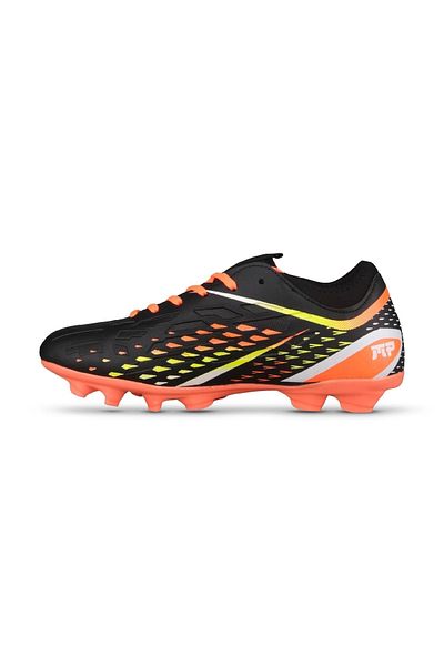 M.P. Pantofi de fotbal M.P unisex negru-portocaliu cu șireturi Astroturf - 241-1353GR