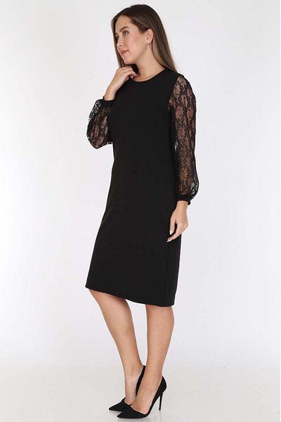 modayız Φόρεμα με μακρύ μανίκι δαντέλα Plus Size 21b-0780