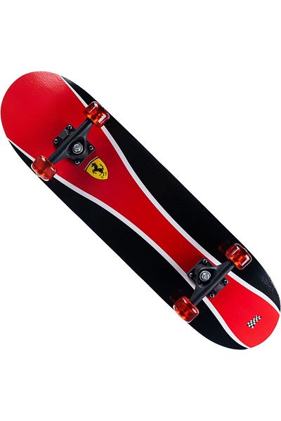 Ferrari Double Kick Skateboard 31X8 inch - Red&Black